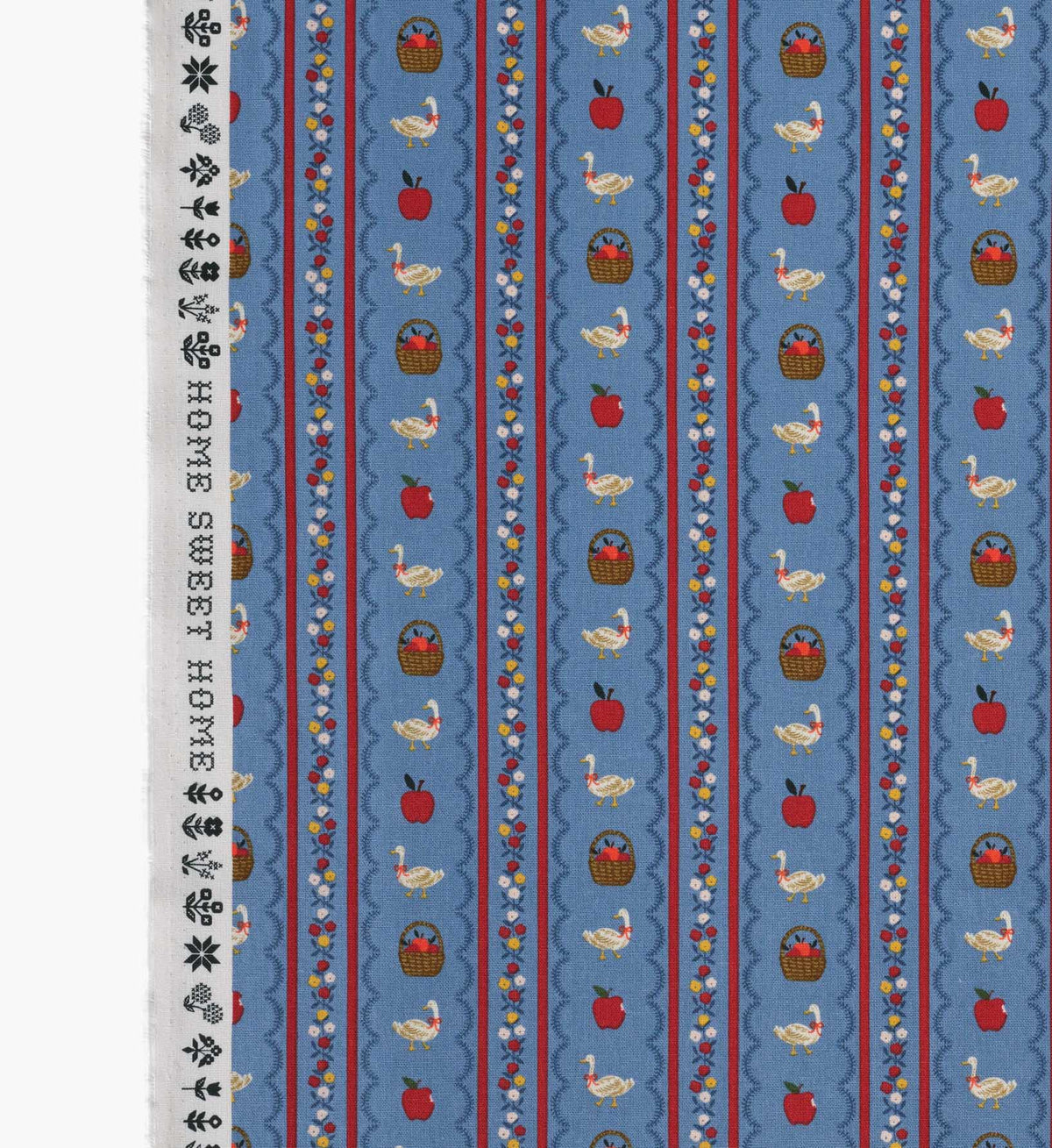 Farmhouse Stripe Canvas Fabric - Blue