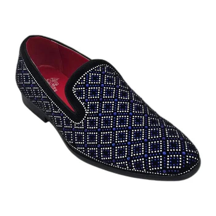 RB-112 Blue velvet dress loafer for men – KCT Menswear