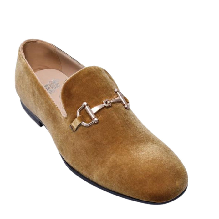 Gold velvet prom loafer for men – KCT Menswear
