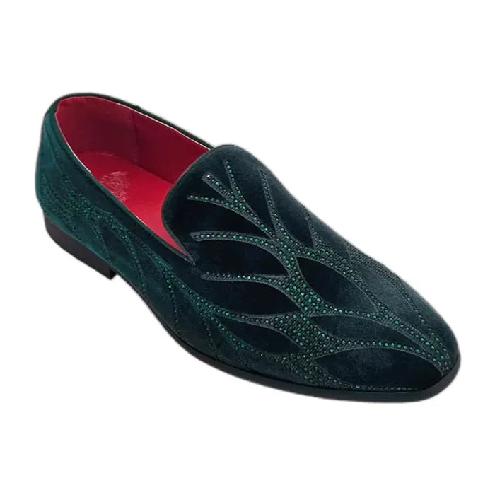 RB-100 Green velvet dress loafer for men – KCT Menswear