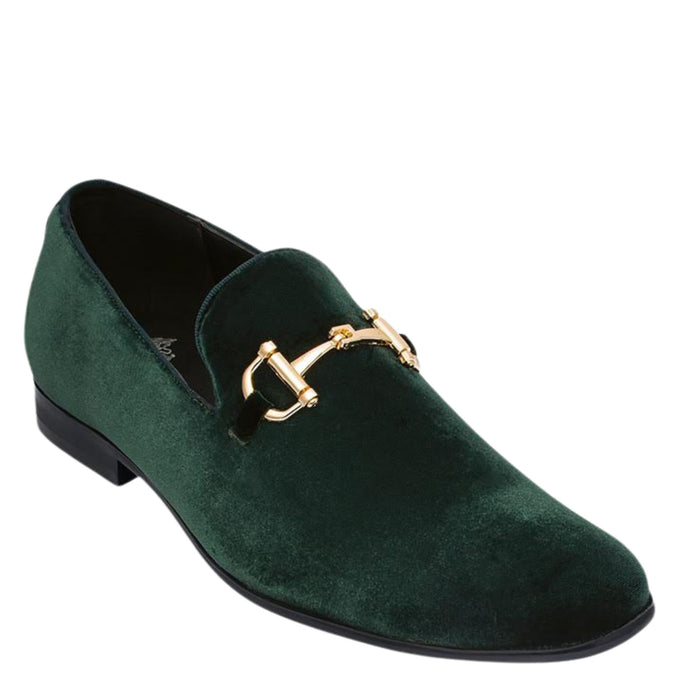 Hunter Green velvet prom loafer for men – KCT Menswear