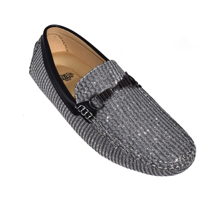 Men's silver sparkle dress shoes - KCT Menswear