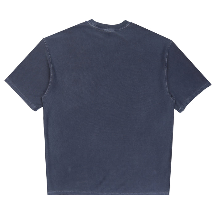 S/S Loose Pocket T-Shirt-Dark Navy garment dyed
