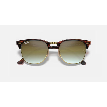 RAYBAN - CLUBMASTER | Tortoise w/ Green Flash Gradient
