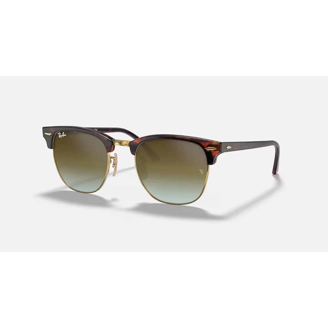 RAYBAN - CLUBMASTER | Tortoise w/ Green Flash Gradient
