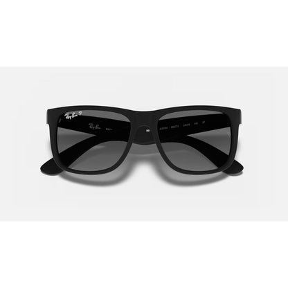 RAYBAN - JUSTIN | Black Rubber w/ Grey Polarized