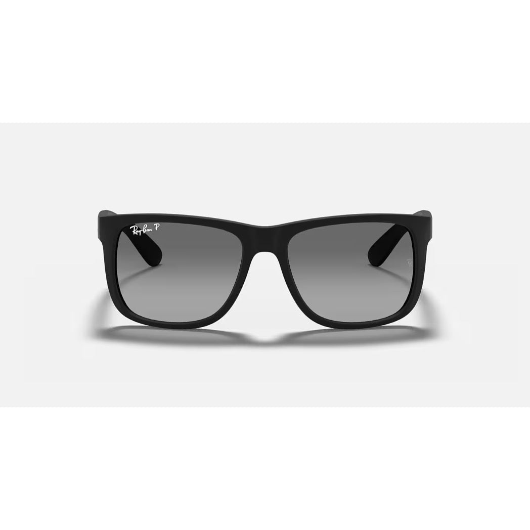 RAYBAN - JUSTIN | Black Rubber w/ Grey Polarized