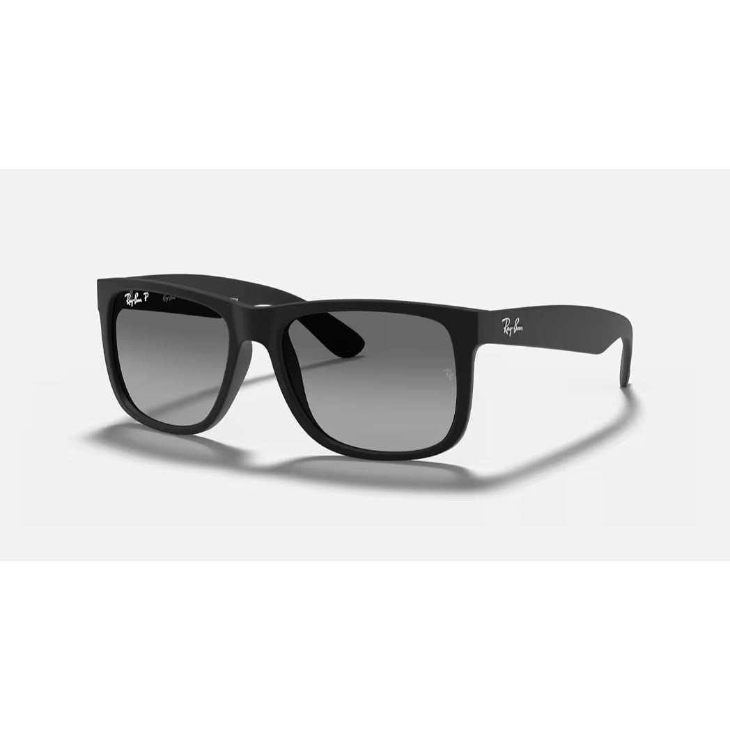 RAYBAN - JUSTIN | Black Rubber w/ Grey Polarized