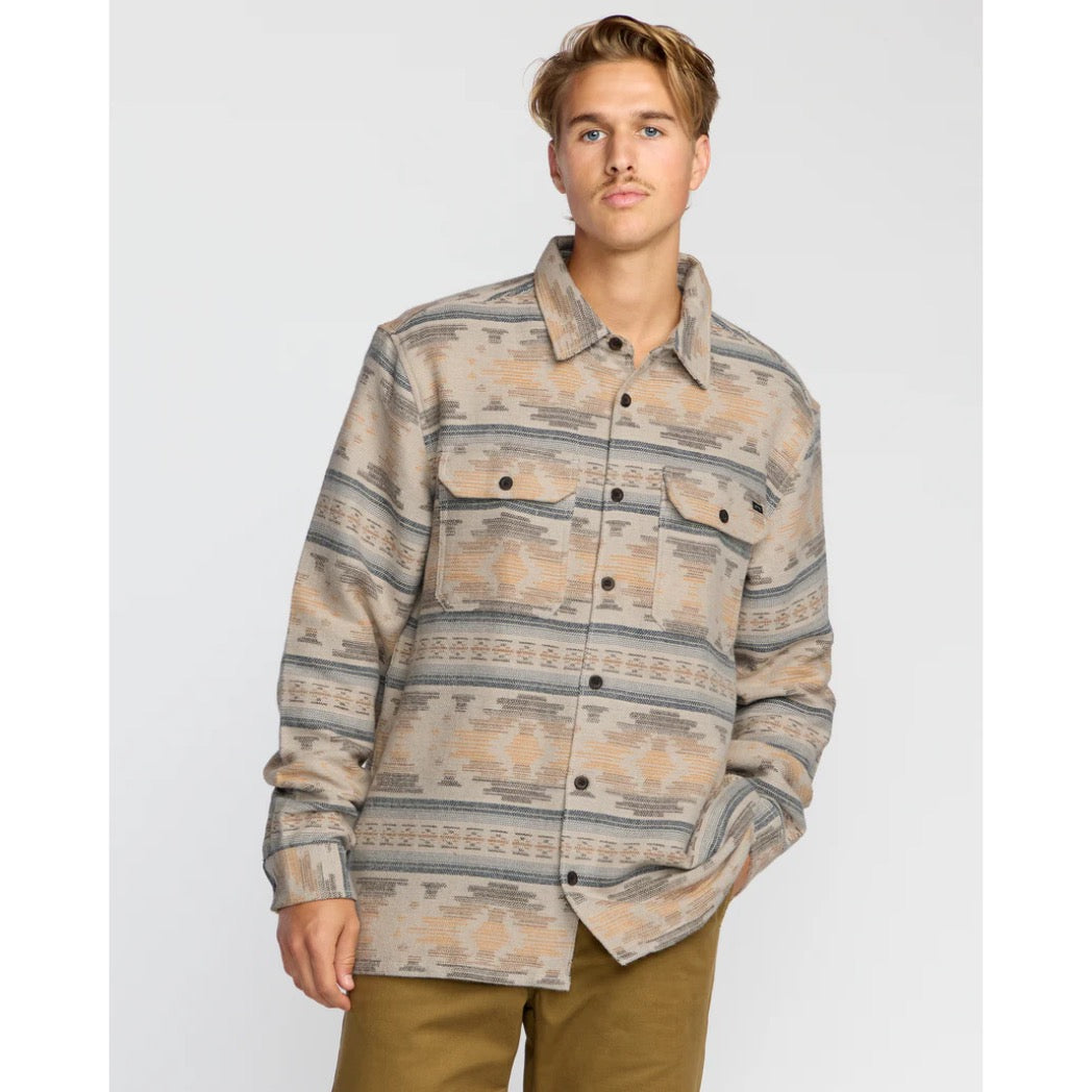 BILLABONG - OFFSHORE JACQUARD LONG SLEEVE FLANNEL SHIRT | SAND