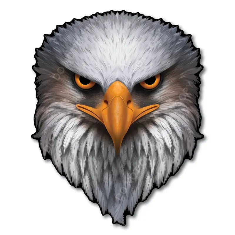 Reflective Eyes Eagle Decal🦅 – Patriotic USA Flag Vinyl Sticker for Trucks, Cars, Coolers, Laptops – Waterproof & Fade-Resistant