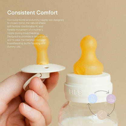BIBS Medium Flow Baby Bottle Latex 1 Pack - Sage