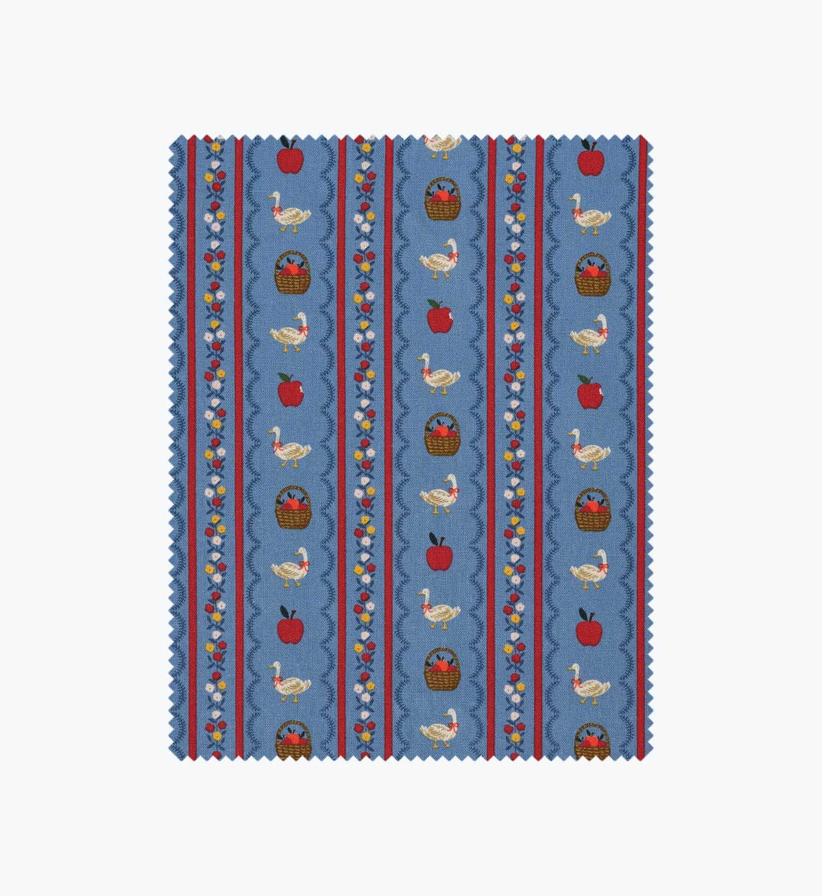 Farmhouse Stripe Canvas Fabric - Blue