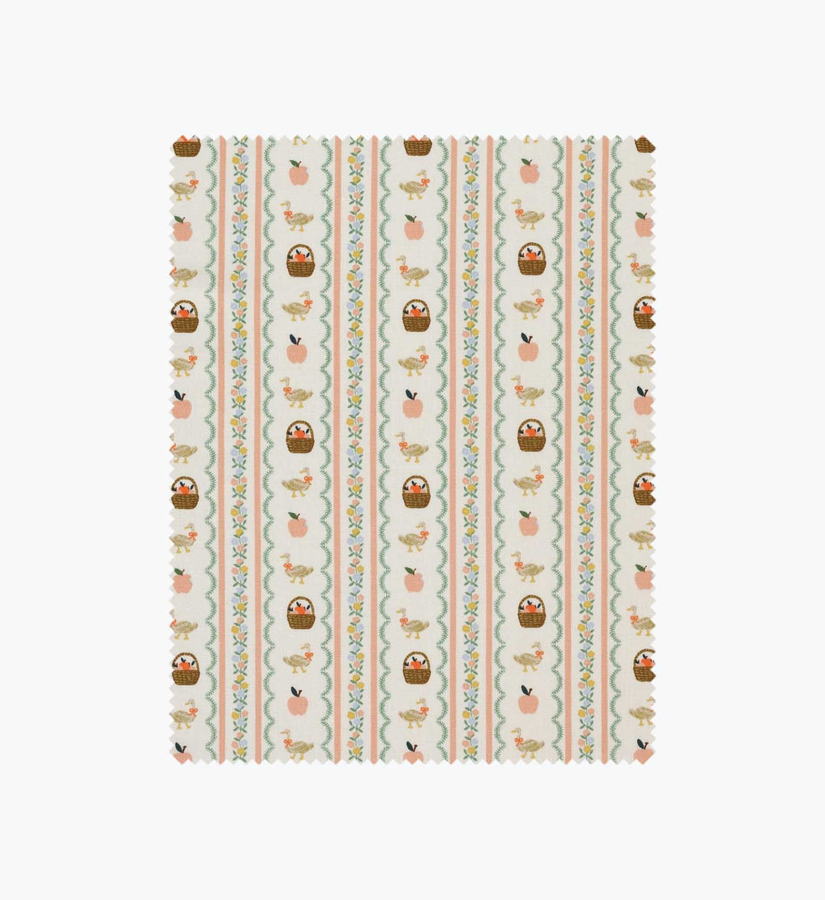 Farmhouse Stripe Cotton Fabric - Cream