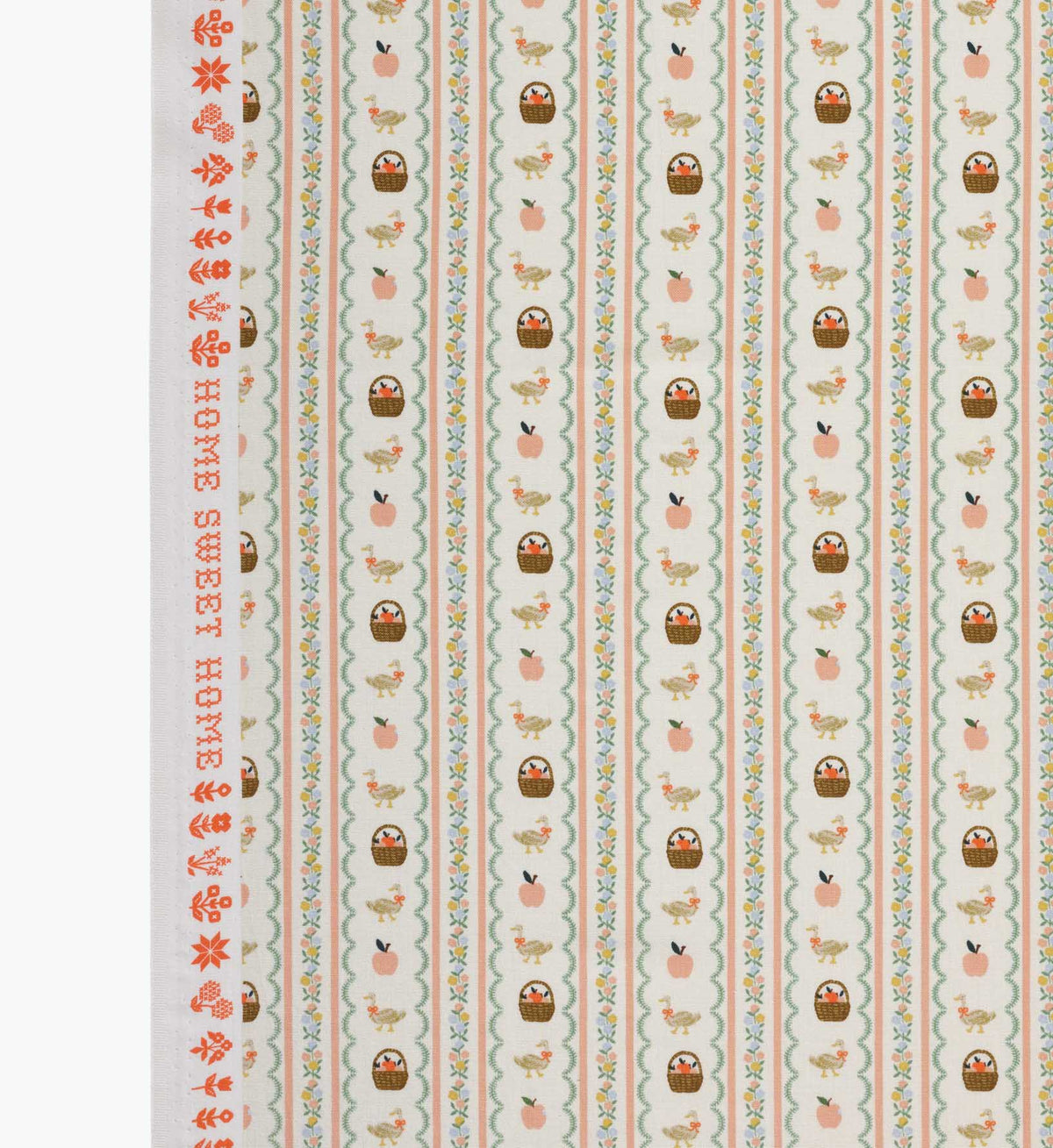 Farmhouse Stripe Cotton Fabric - Cream