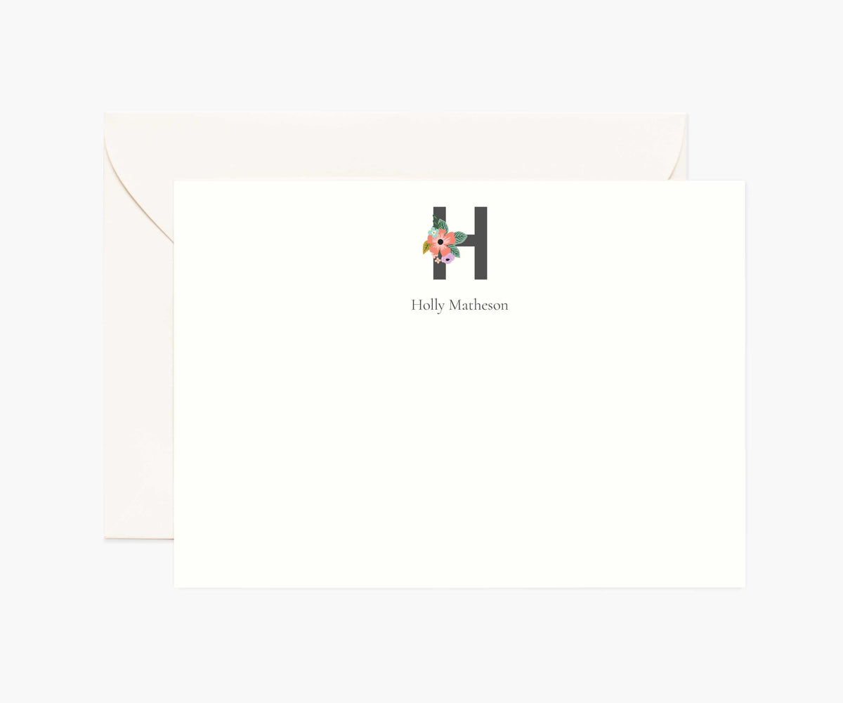 Monogram Personalized Stationery - H