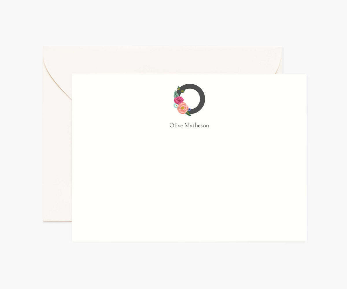 Monogram Personalized Stationery - O