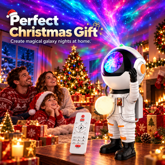 🎄 Christmas Special Sale – Astronaut Galaxy Projector with Moon Night Light & Remote Control 🌌