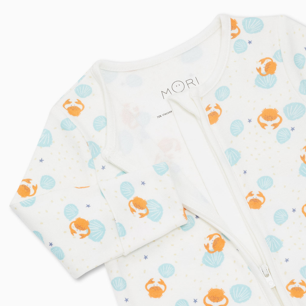 Crab & Shell Clever Zip Sleepsuit
