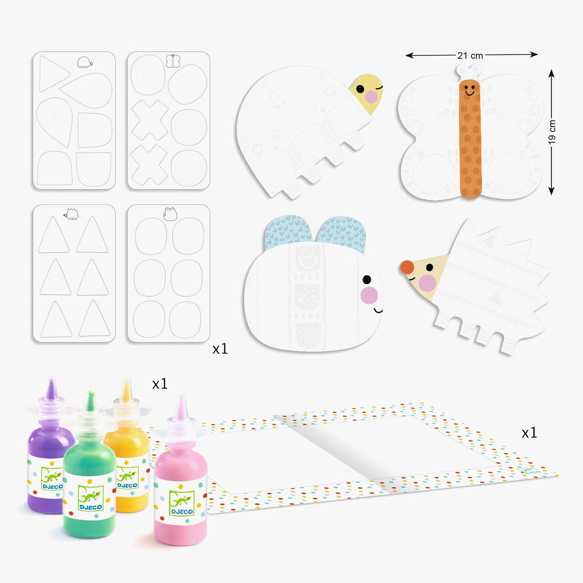 Djeco Small Forms Painting Set