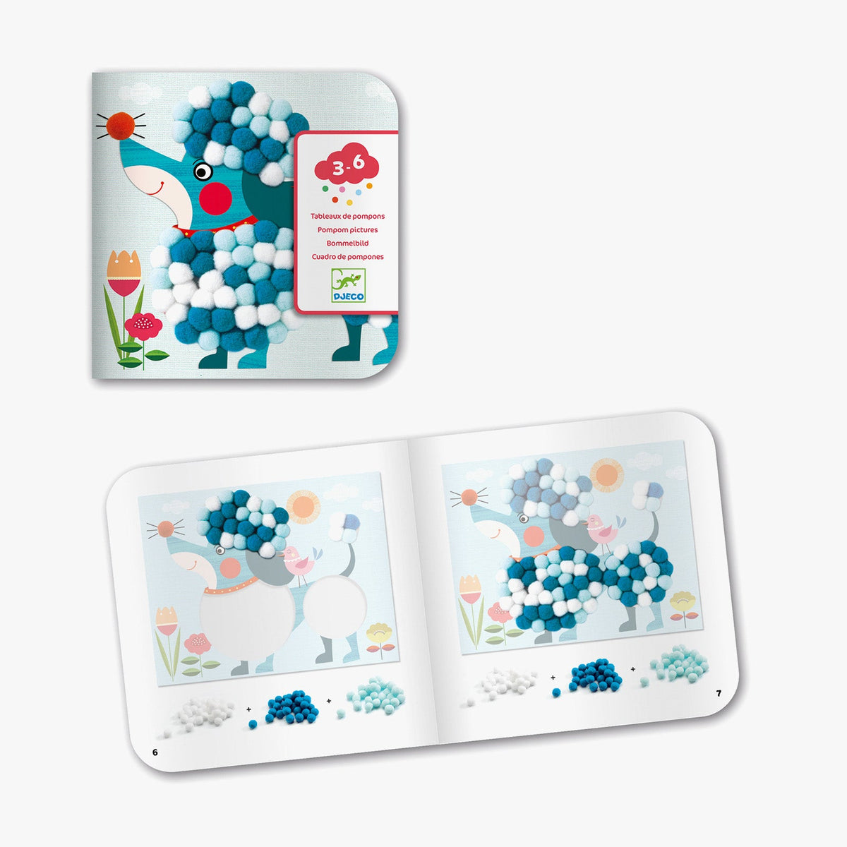 Djeco PomPom Puppies Collage Kit