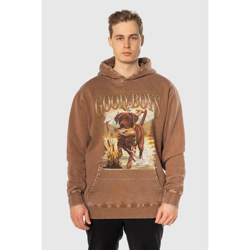 TEAMLTD - GOOD BOY HOODIE | Washed Brown