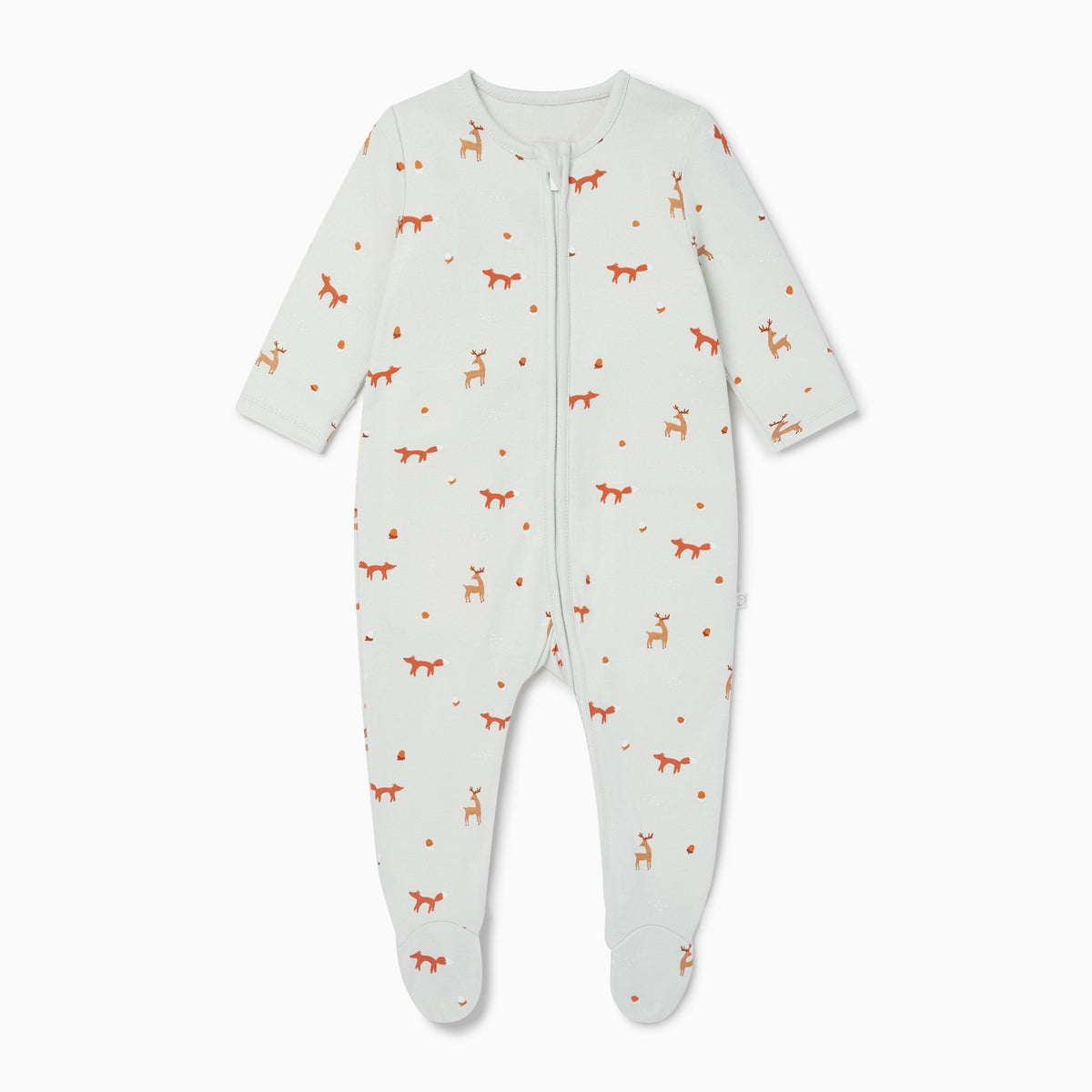 Fox Print Clever Zip Sleepsuit