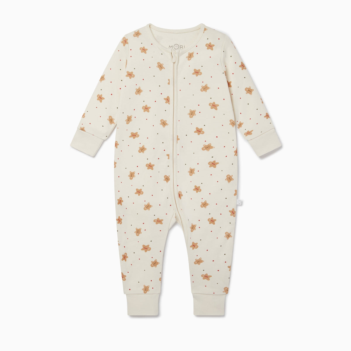 Gingerbread Print Clever Zip Sleepsuit