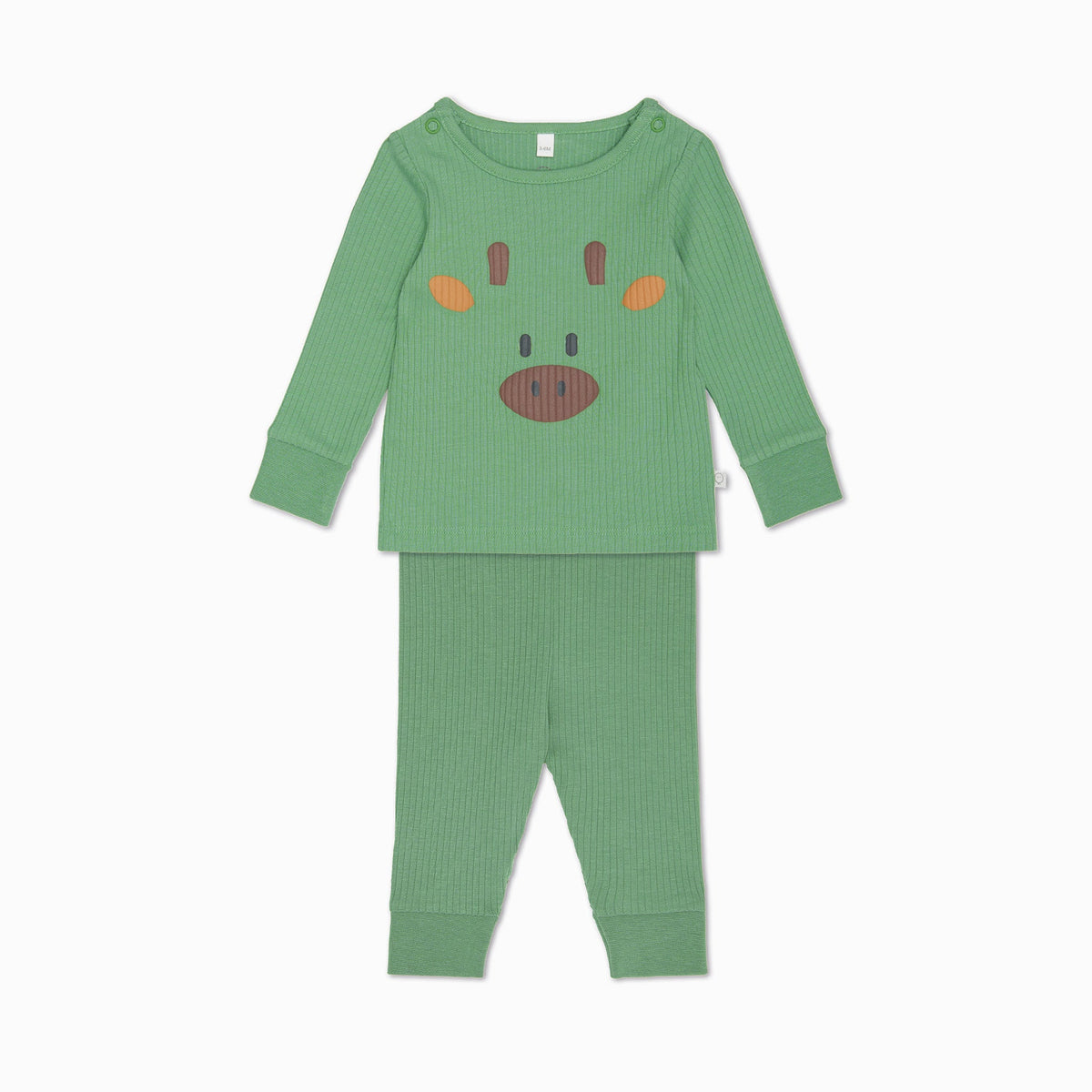 Giraffe Face Ribbed Pyjamas