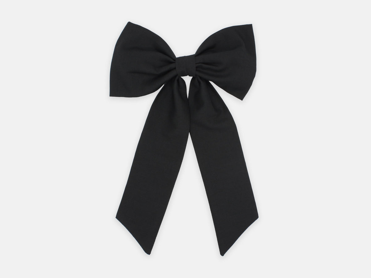 Large Bow Hair Clip - Liberty Black F Print