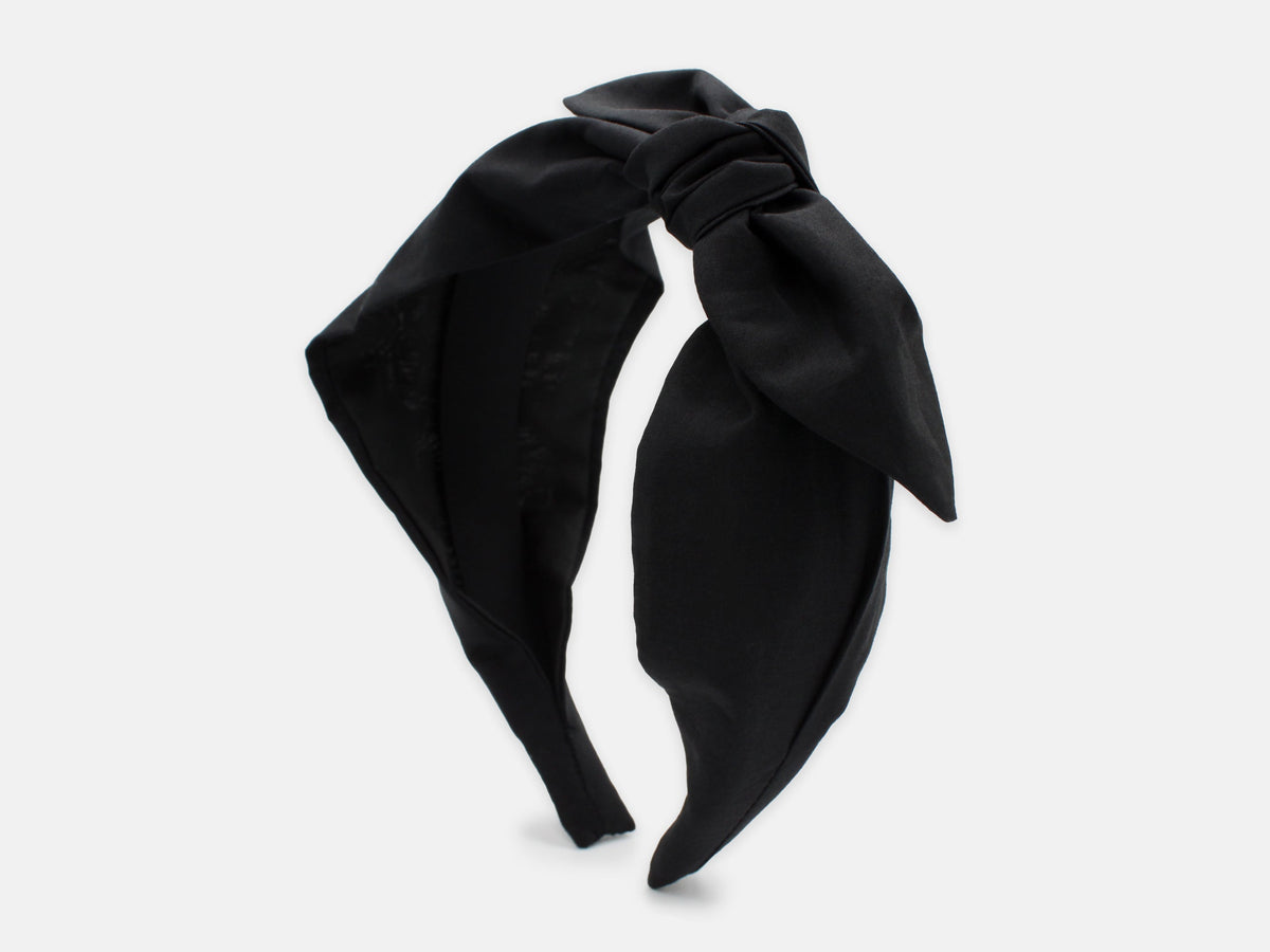 Side Bow Headband - Liberty Black F Print