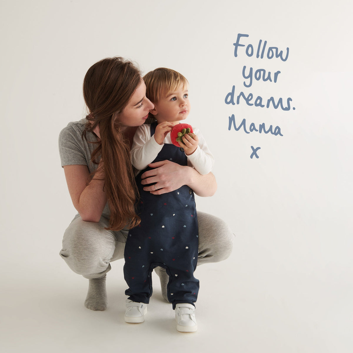 Hearts Dungarees & Love Long Sleeve T-Shirt Outfit