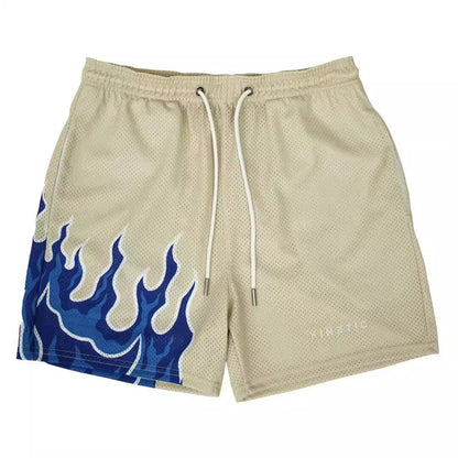 New EE American casual fitness shorts muscular men sports quarter pants mesh breathable style European and American stars with the same style