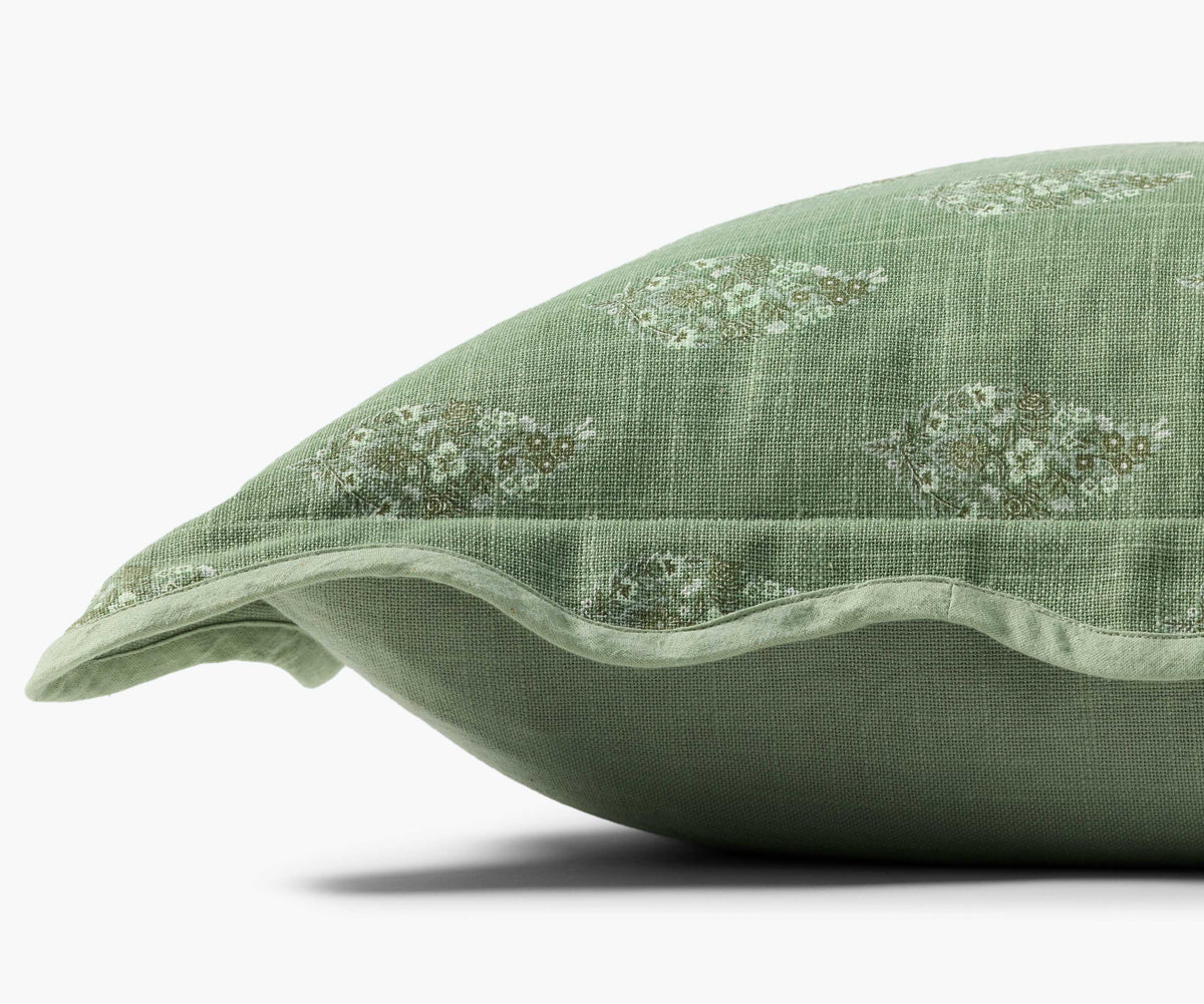 Paisley Pillow - Green