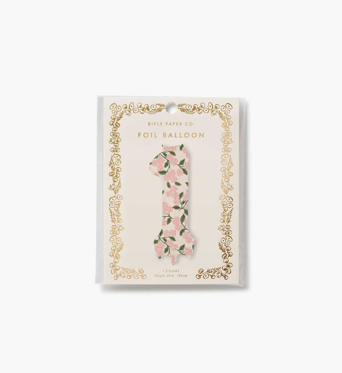 Numbered Foil Balloon - Pink Hydrangea