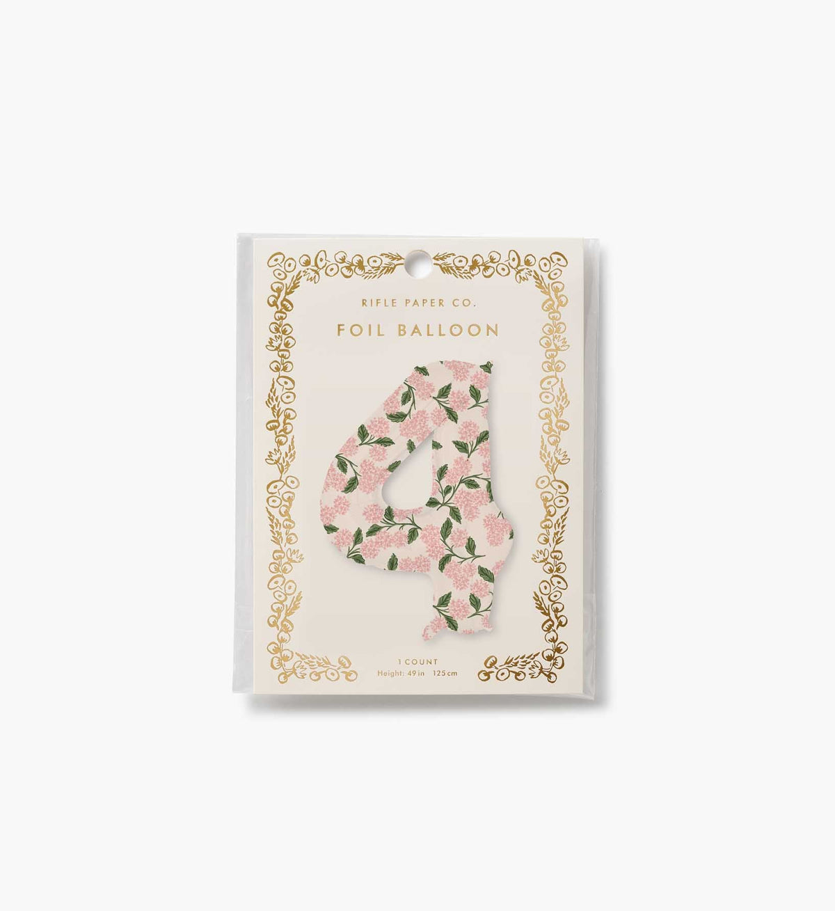 Numbered Foil Balloon - Pink Hydrangea