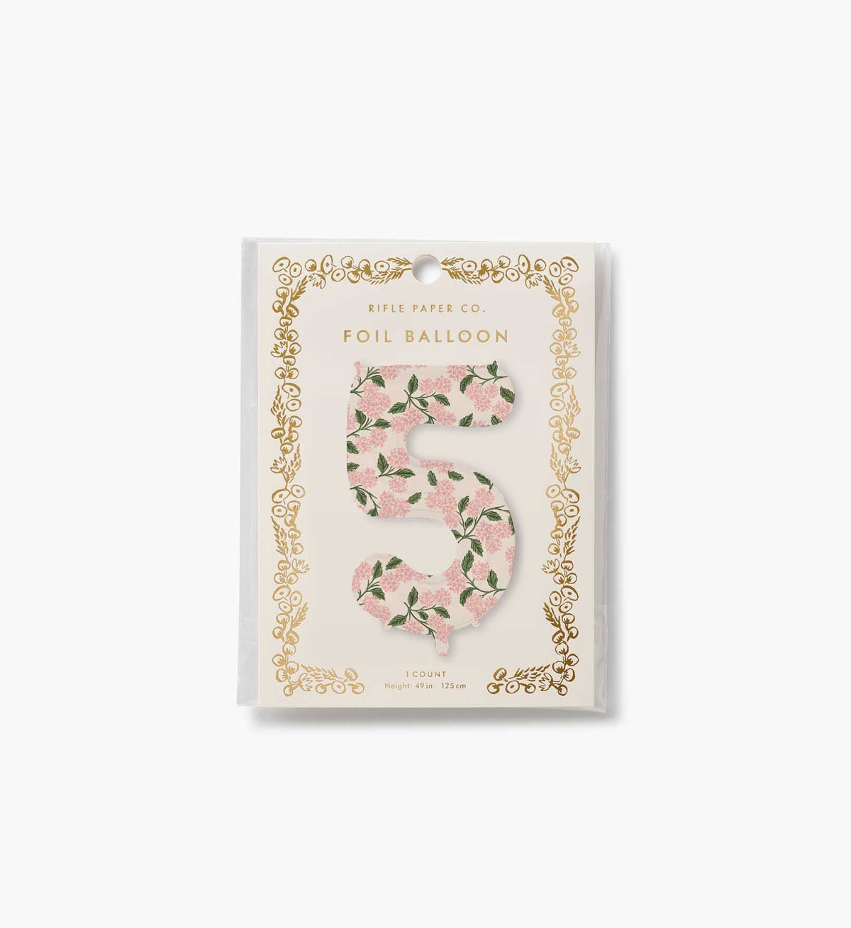 Numbered Foil Balloon - Pink Hydrangea