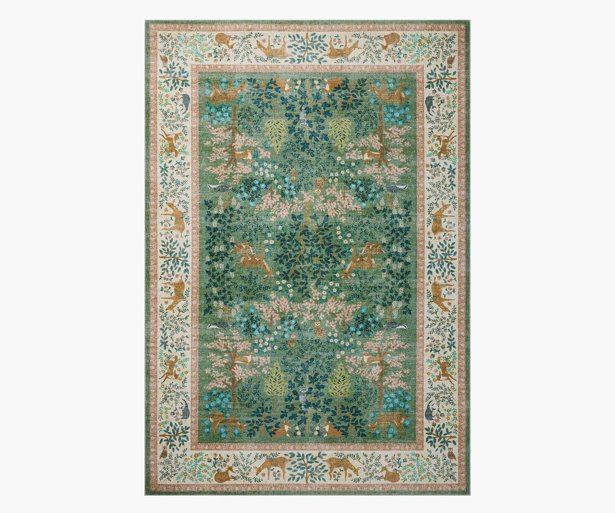 Canopy Woodland Printed Rug - Sage