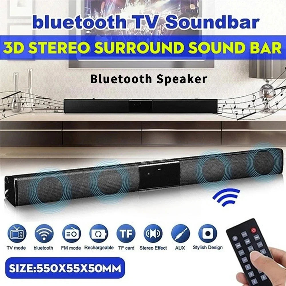 Bluetooth Speaker Column High Power Portable Speaker TV SoundBar for Computer Music Center Boom Box with TF AUX USB Radio