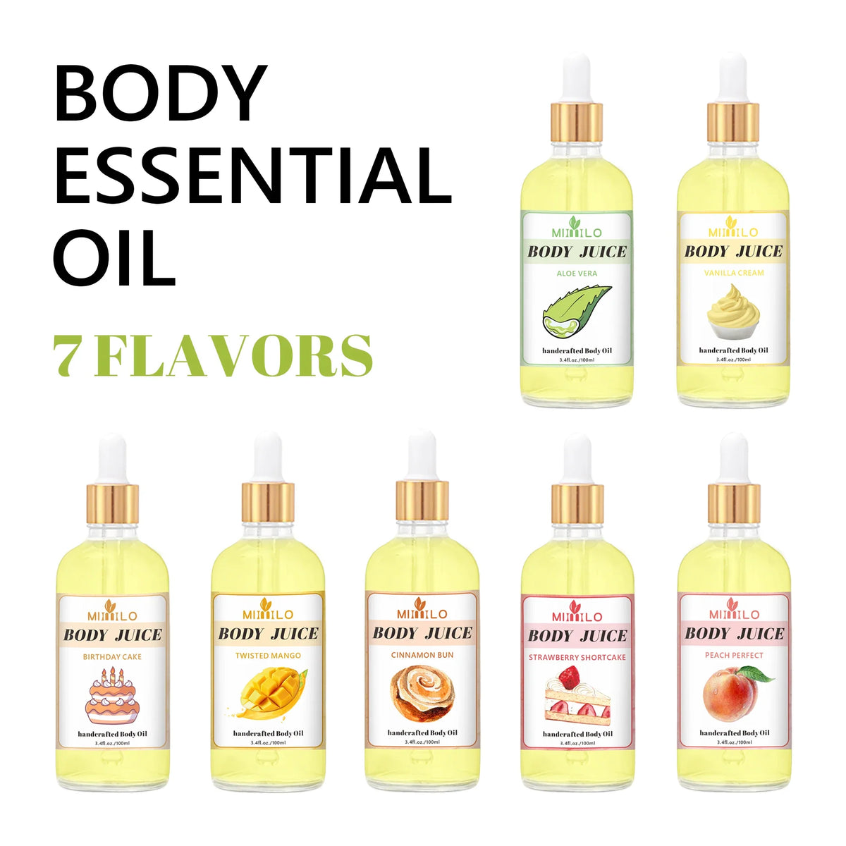 100ml Sweet Fragrance Body Oil Multiple Delightful Scents Moisturizing Nourishing Skin Care Lightweight Non Greasy Fast Absorbin