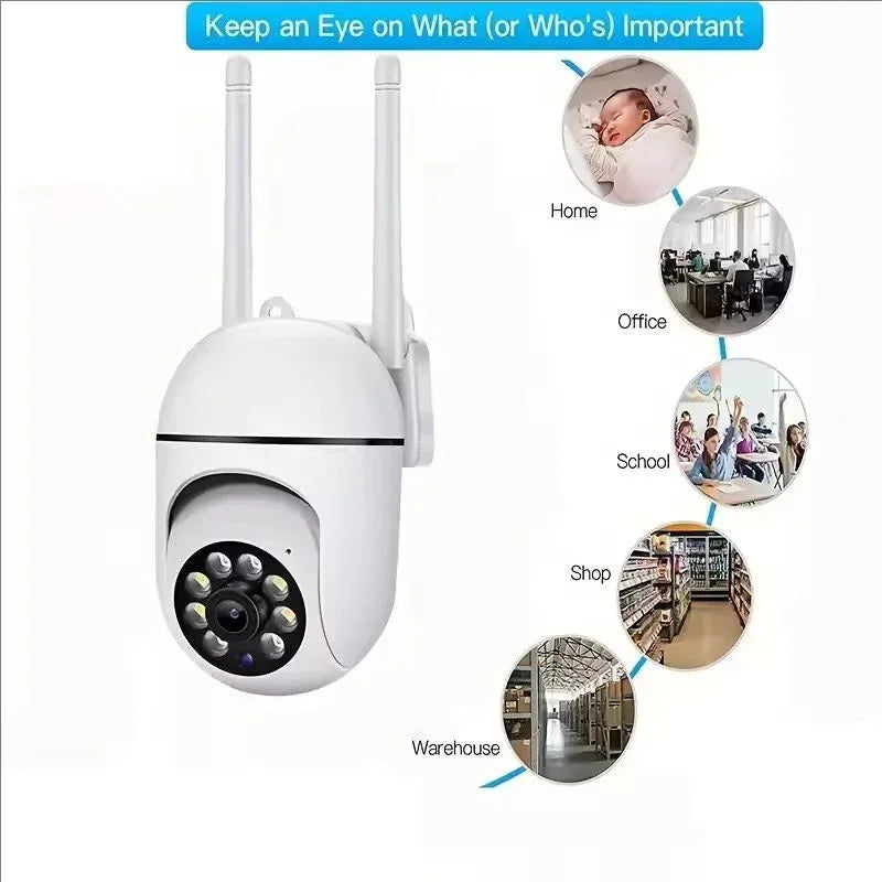 8MP Wireless Security Survillance PTZ Camera Wifi IP Outdoor 4X Zoom Cameras AI Human Tracking Two-way Audio HD Night Color Cam