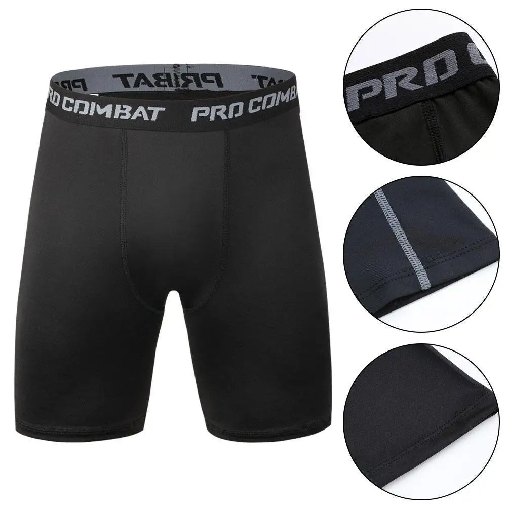 Shorts Men's Leggings Compression Pants Sports Leggings Basketball Quarter Shorts Quick Drying Running Training Stretch Fitness Pants