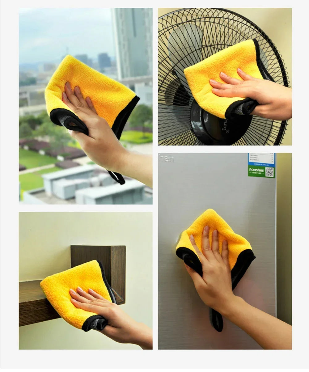 3/5/10Pcs Car Wash Microfiber Towel 30*30CM / 30*60cm Car Cleaning Drying Cloth  Care Cloth Car Wash Towel  Kitchen Towel
