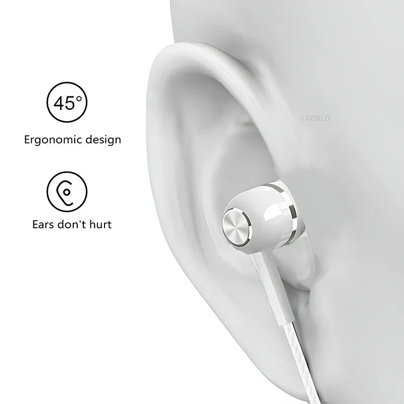 3.5mm Wired Earphone In Ear Headset HIFI Heavy Bass Earbuds Monitor Sports Headset Stereo Music Gaming Headphone With Microphone