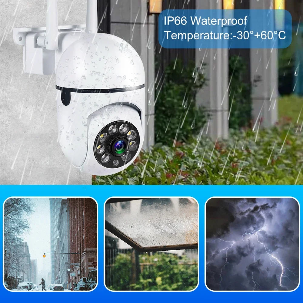 8MP Wireless Security Survillance PTZ Camera Wifi IP Outdoor 4X Zoom Cameras AI Human Tracking Two-way Audio HD Night Color Cam