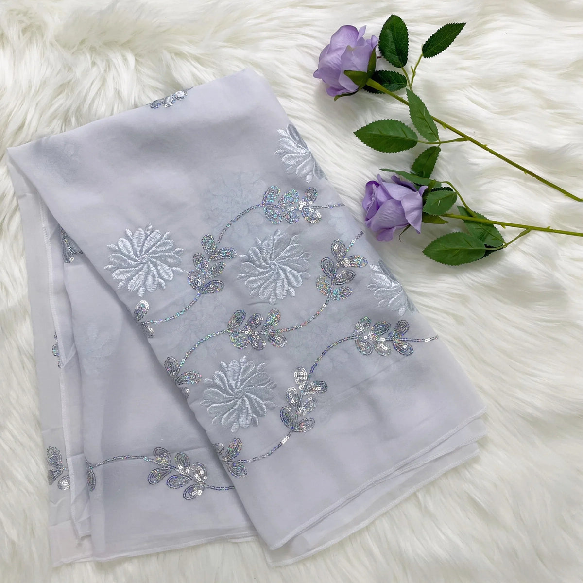 2023 Latest African Spring Women Scarf Chiffon Sequin Embroidered Ramadan Hijab Shawl Fashionable Casual Diamond  Headscarf