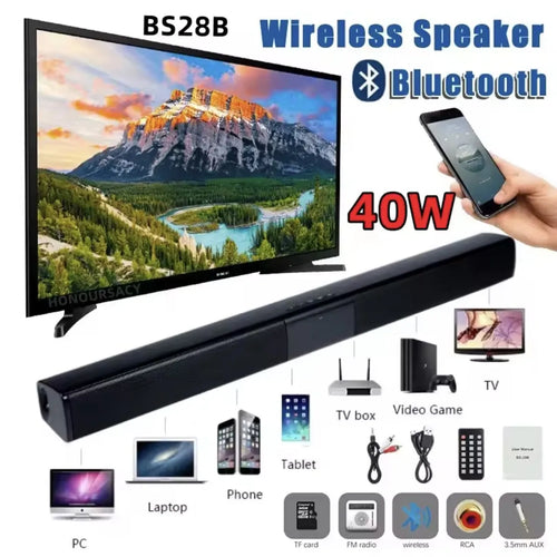 Bluetooth Speaker Column High Power Portable Speaker TV SoundBar for Computer Music Center Boom Box with TF AUX USB Radio