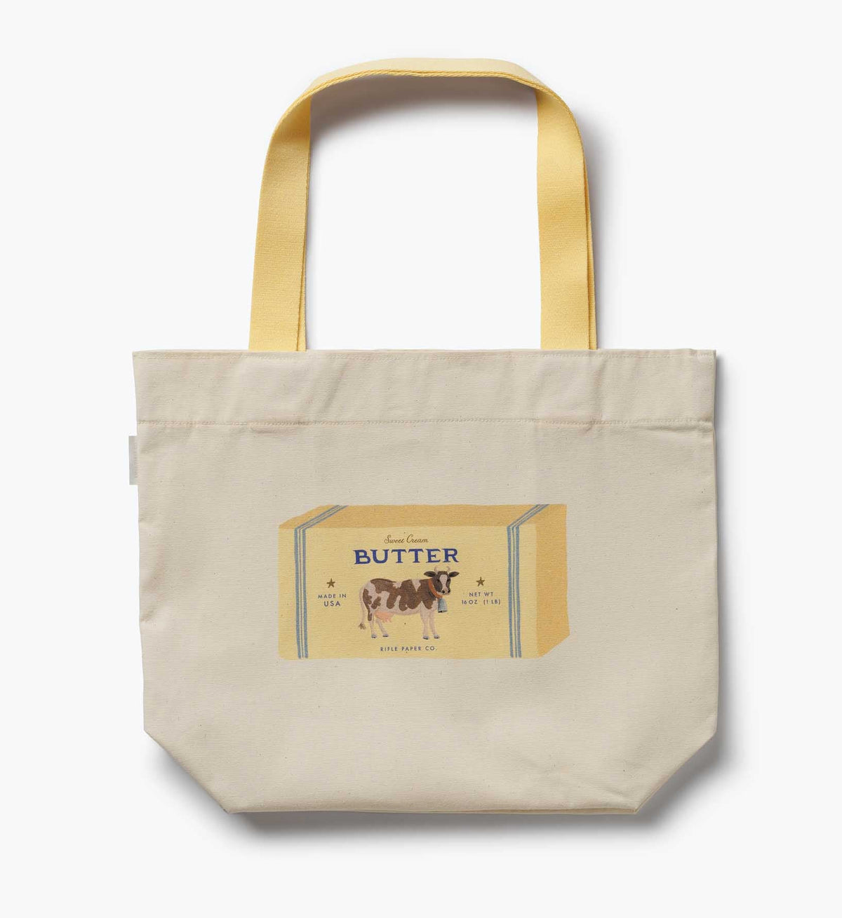 East West Canvas Tote Bag - Butter