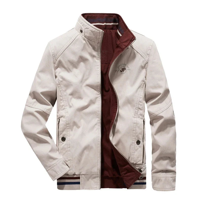 DIMUSI Autumn Men's Double-sided Military Jacket Casual Man Cotton Business Coats Fashion Men Multi-pocket Jackets Clothing 8XL