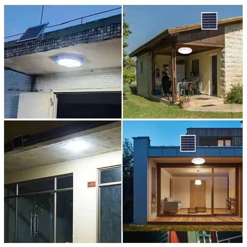 60/500W LED Solar Ceiling Light Pendant Light Outdoor Indoor Solar-Power Lamp with Line Corridor Light for Garden Decoration Hot