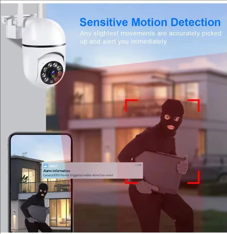 8MP Wireless Security Survillance PTZ Camera Wifi IP Outdoor 4X Zoom Cameras AI Human Tracking Two-way Audio HD Night Color Cam